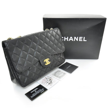 Chanel Caviar Jumbo Flap Black GHW 3 of 10