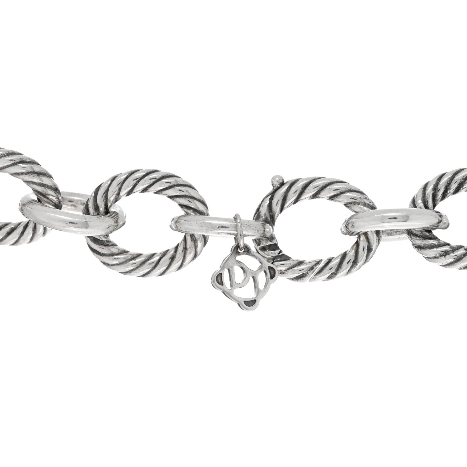 David Yurman Sterling Silver 16mm Large Oval Link Necklace 4 of 4