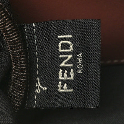 Fendi Cotton Canvas Vitello Grace Light Logo Pouch Orange 6 of 7