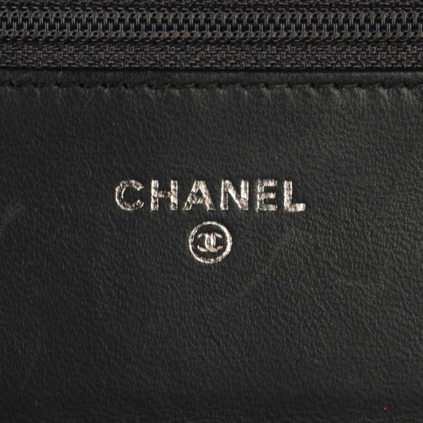 Lambskin Quilted Boy Wallet On Chain WOC Dark Grey
