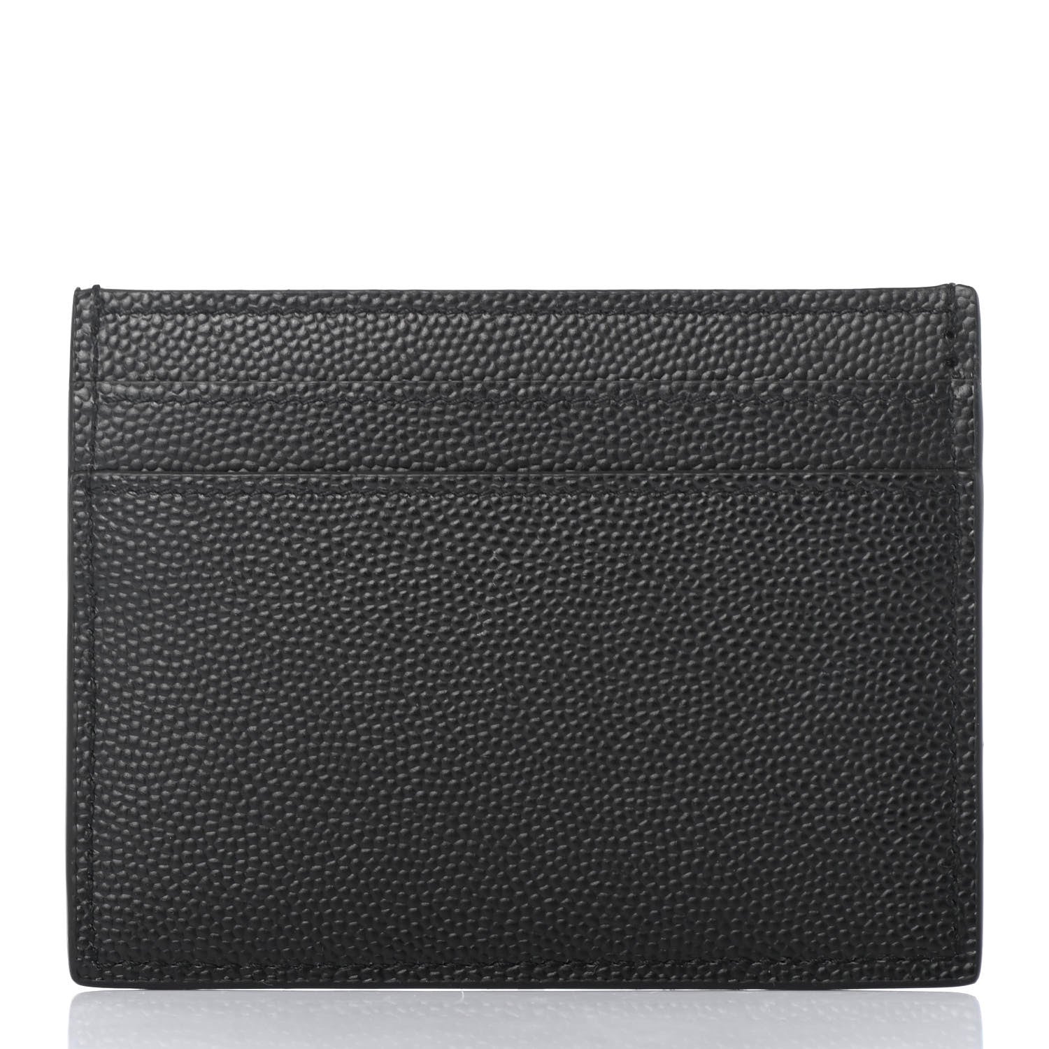 Saint Laurent Grain De Poudre Card Case Black 2 of 4