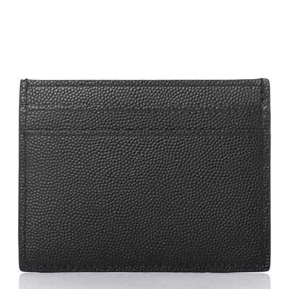 Saint Laurent Grain De Poudre Card Case Black 2 of 4