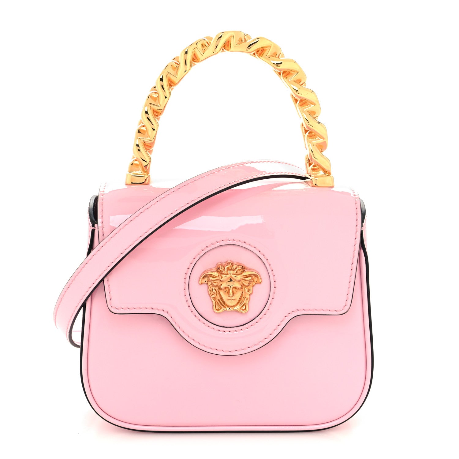 Versace Patent Mini La Medusa Bag Pink 1 of 9