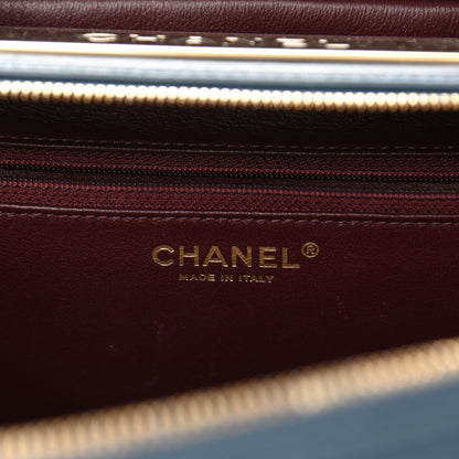 Chanel Lambskin Quilted Large Trendy CC Bowling Bag Blue 7 of 16