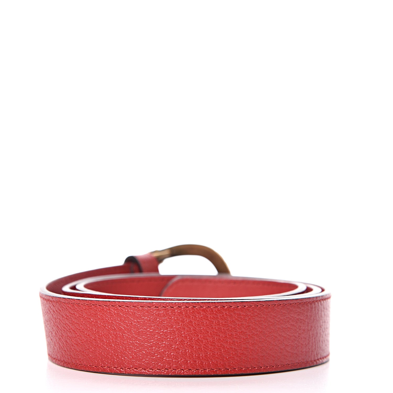 Gucci Textured Calfskin Dionysus 30mm Belt 95 38 Hibiscus Red 3 of 8