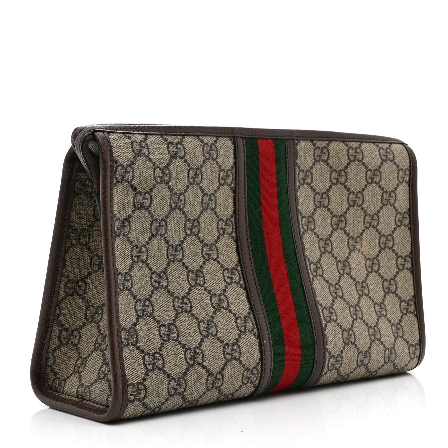 Gucci GG Supreme Monogram Web Ophidia GG Toiletry Case Beige New Acero 3 of 9