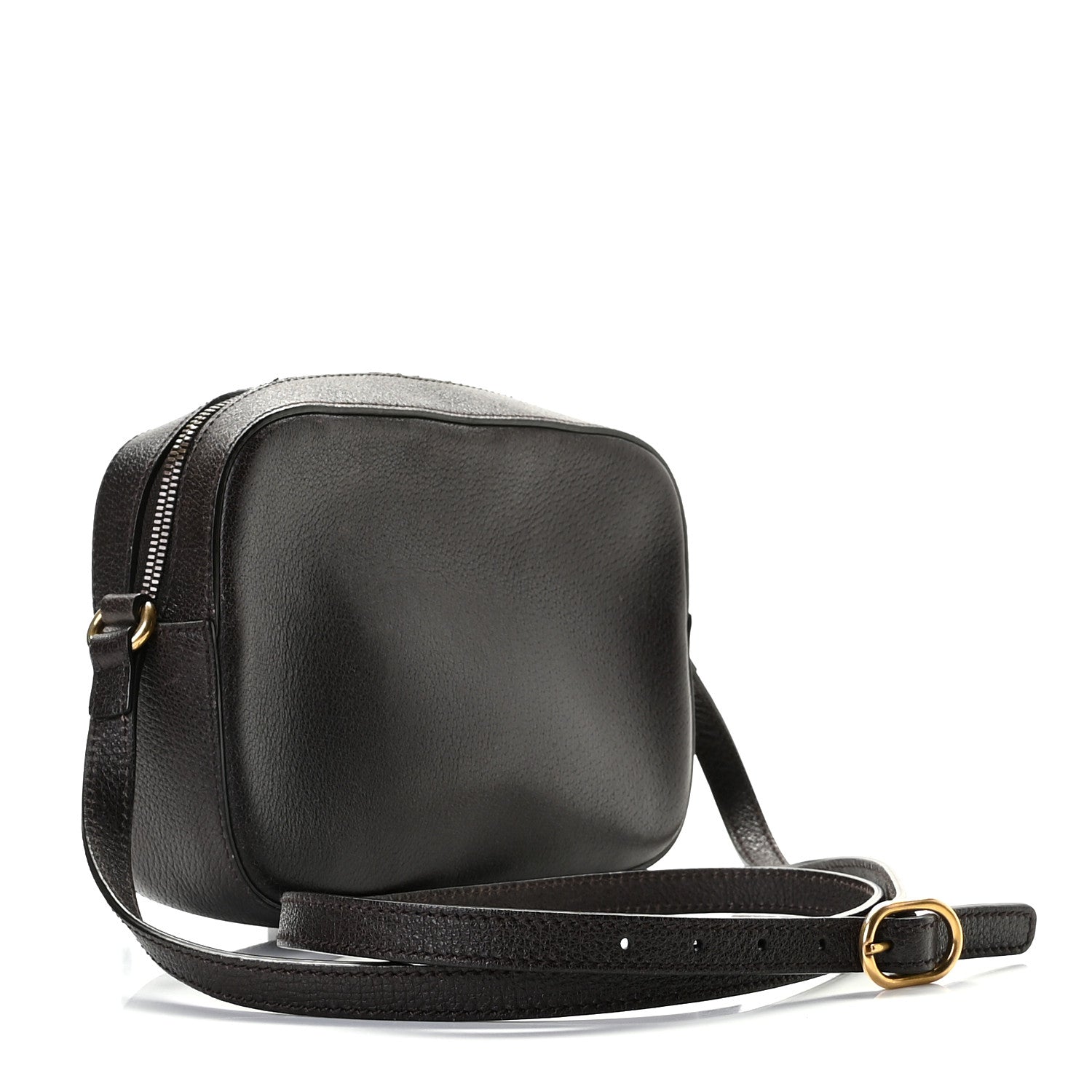 Gucci Textured Calfskin Web Small Webby Bee Shoulder Bag Brown Coffee 13 of 13