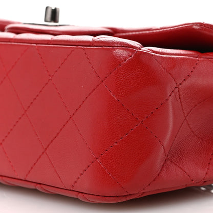 Chanel Lambskin Quilted Mini Rectangular Flap Red 10 of 11