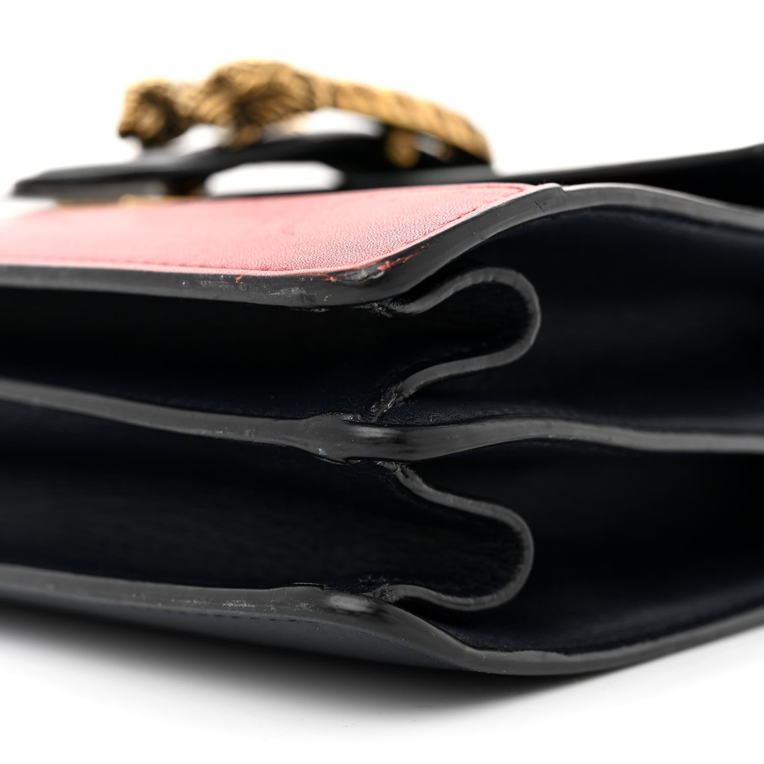 Gucci Moon Calfskin Bamboo Web Medium Dionysus Top Handle Bag Blue Emerald Hibiscus Red 10 of 19