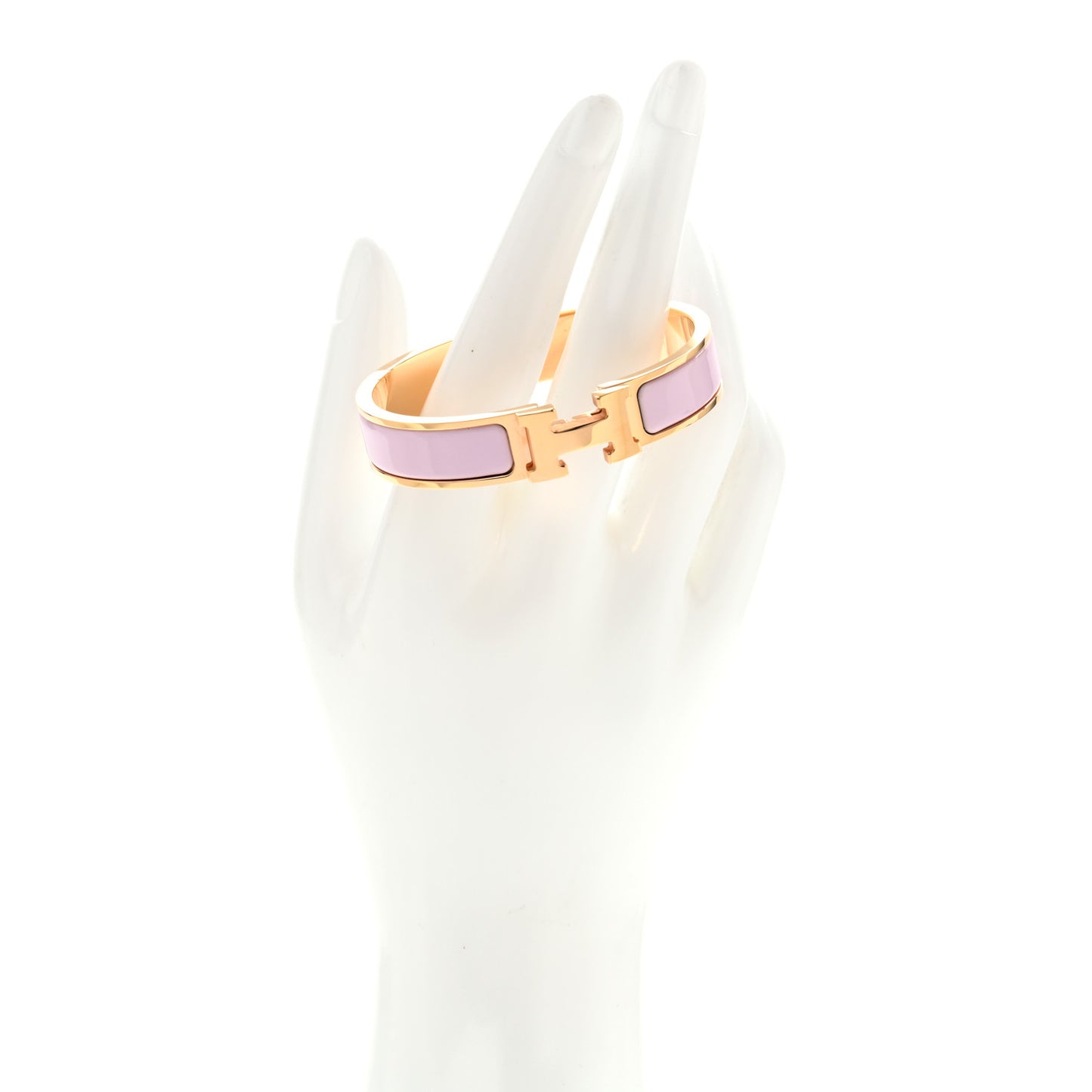 Enamel Narrow Clic Clac H Bracelet PM Rose Candeur