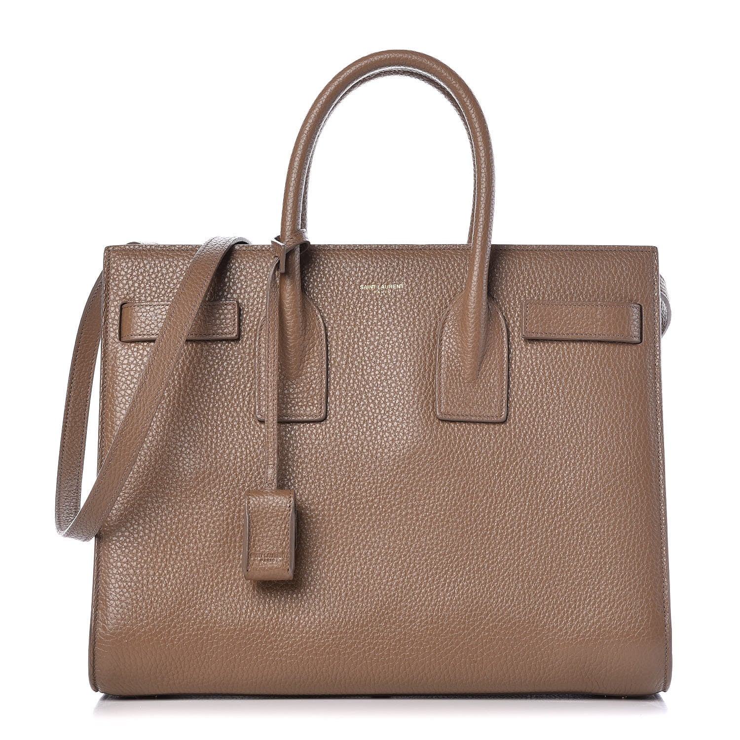 Saint Laurent Grained Calfskin Small Sac De Jour Taupe 1 of 9