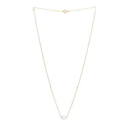 Mikimoto 18K Yellow Gold Akoya Pearl 8-8.5mm Single Pendant Necklace 3 of 5