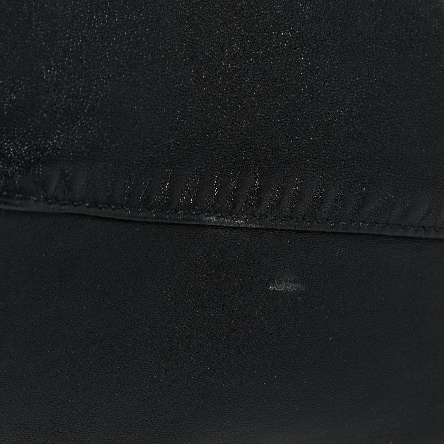 Lambskin Teddy Drawstring Bag Black