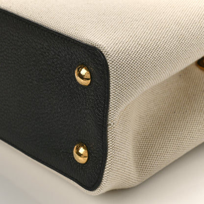 Louis Vuitton Canvas Taurillon Capucines MM Black 8 of 8
