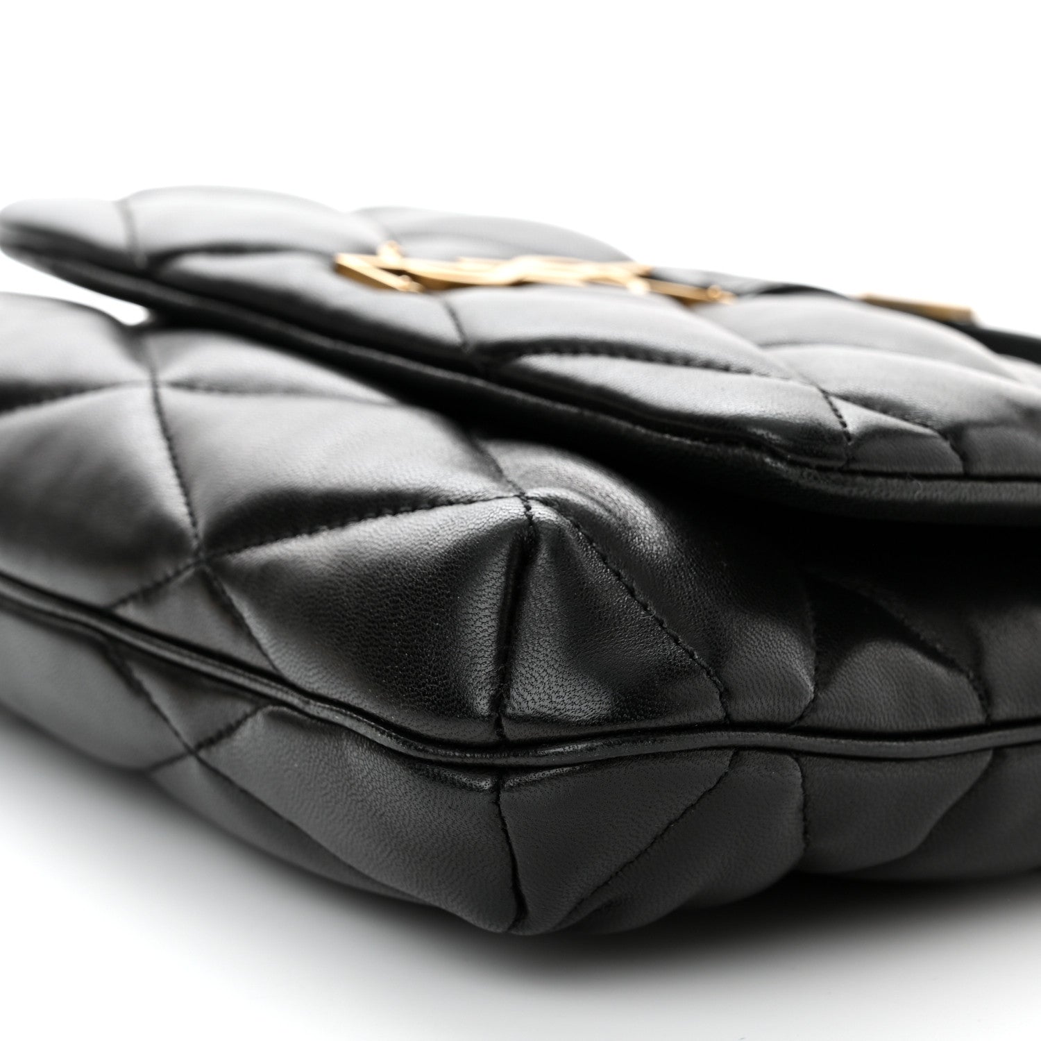 Saint Laurent Lambskin Quilted Le 57 Diamond Shoulder Bag Black 10 of 10