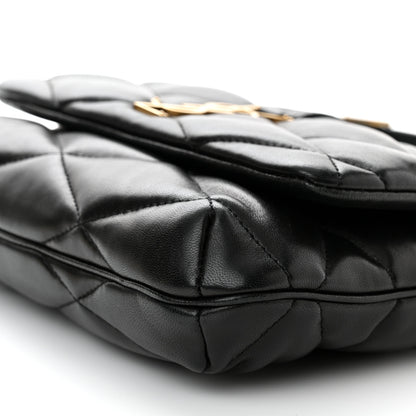 Saint Laurent Lambskin Quilted Le 57 Diamond Shoulder Bag Black 10 of 10