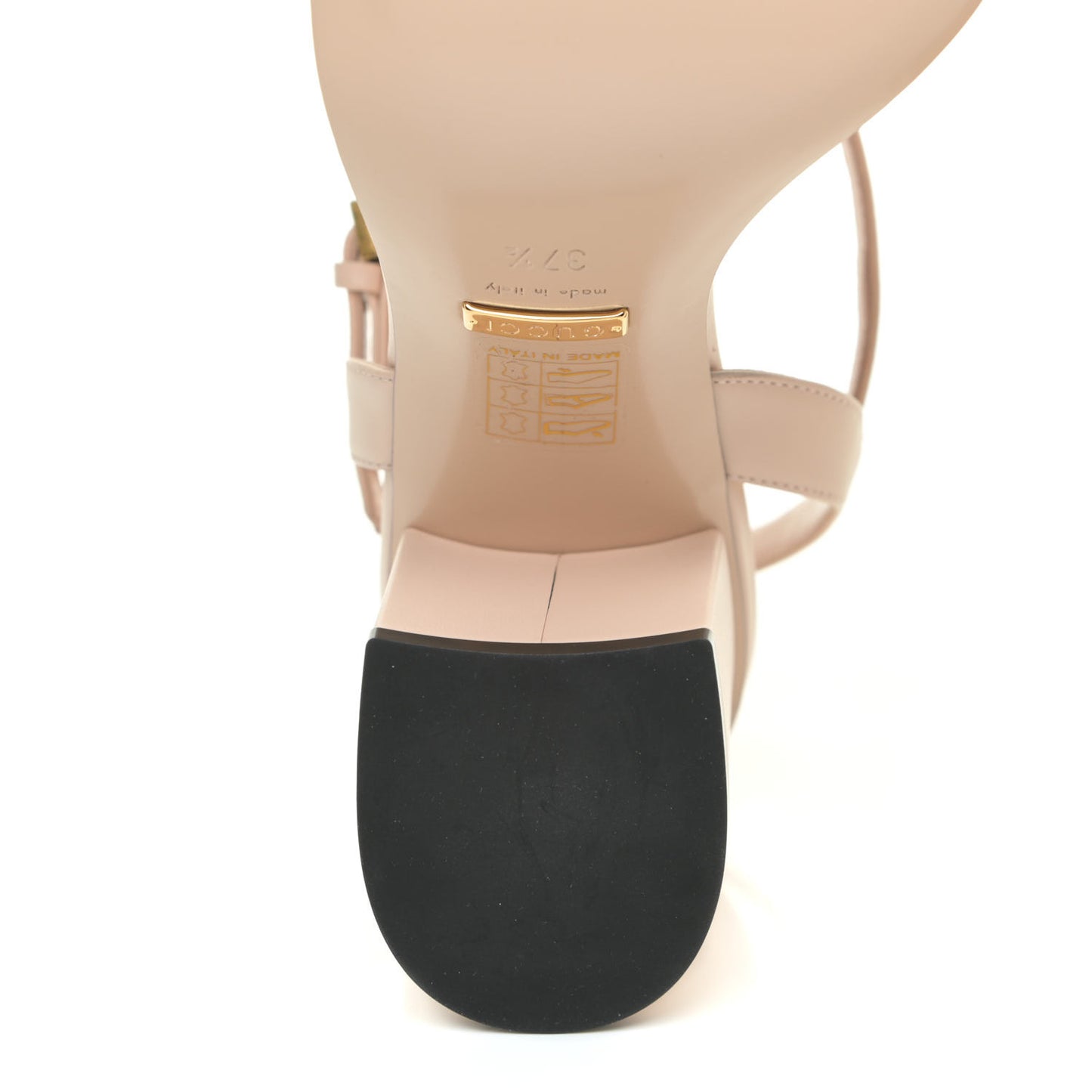 Lifford Calfskin GG Marmont Ankle Wrap 75mm Sandals 37.5 Skin Rose