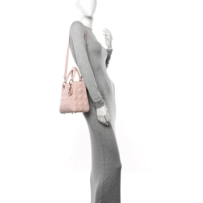 Christian Dior Lambskin Cannage Medium Lady Dior Light Pink 2 of 11
