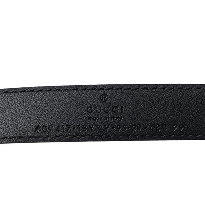 Gucci Azalea Calfskin Enamel Monochrome Double G 20mm Belt 95 38 Black 3 of 4