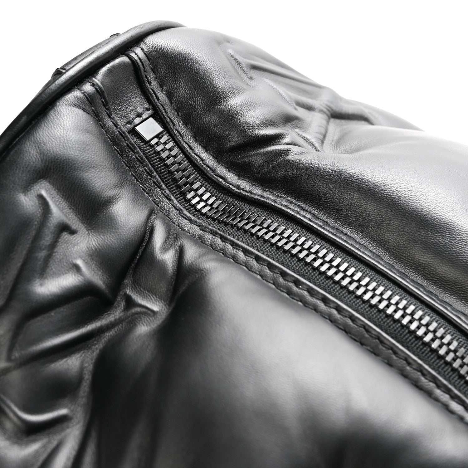 Louis Vuitton Lambskin Monogram Keepall Puffer XL Bandouliere 75 Black 9 of 11