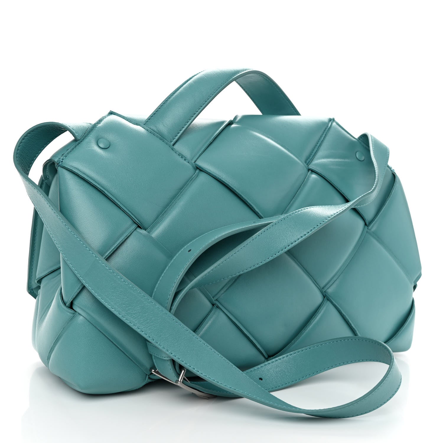 Bottega Veneta Nappa Intreccio Padded Top Handle Shoulder Bag Linoleum 3 of 10