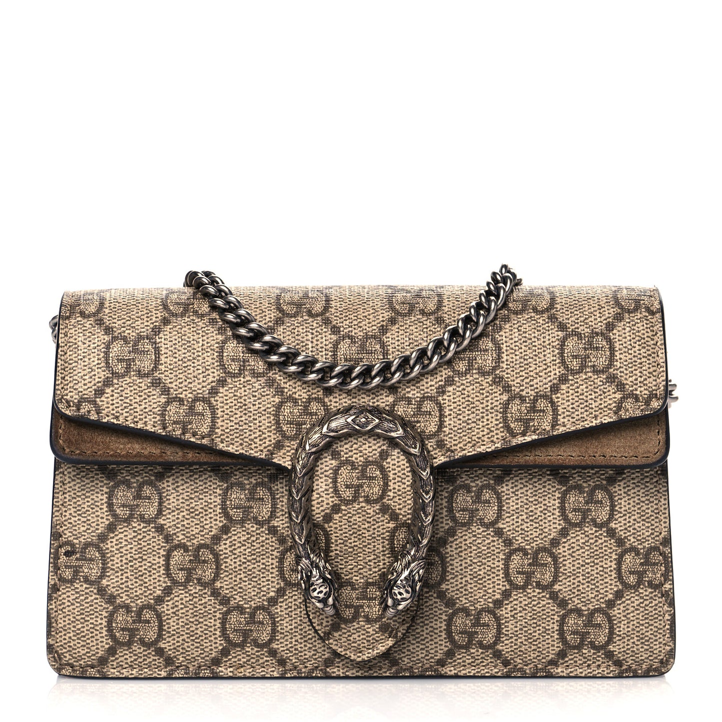 GG Supreme Monogram Super Mini Dionysus Shoulder Bag Taupe