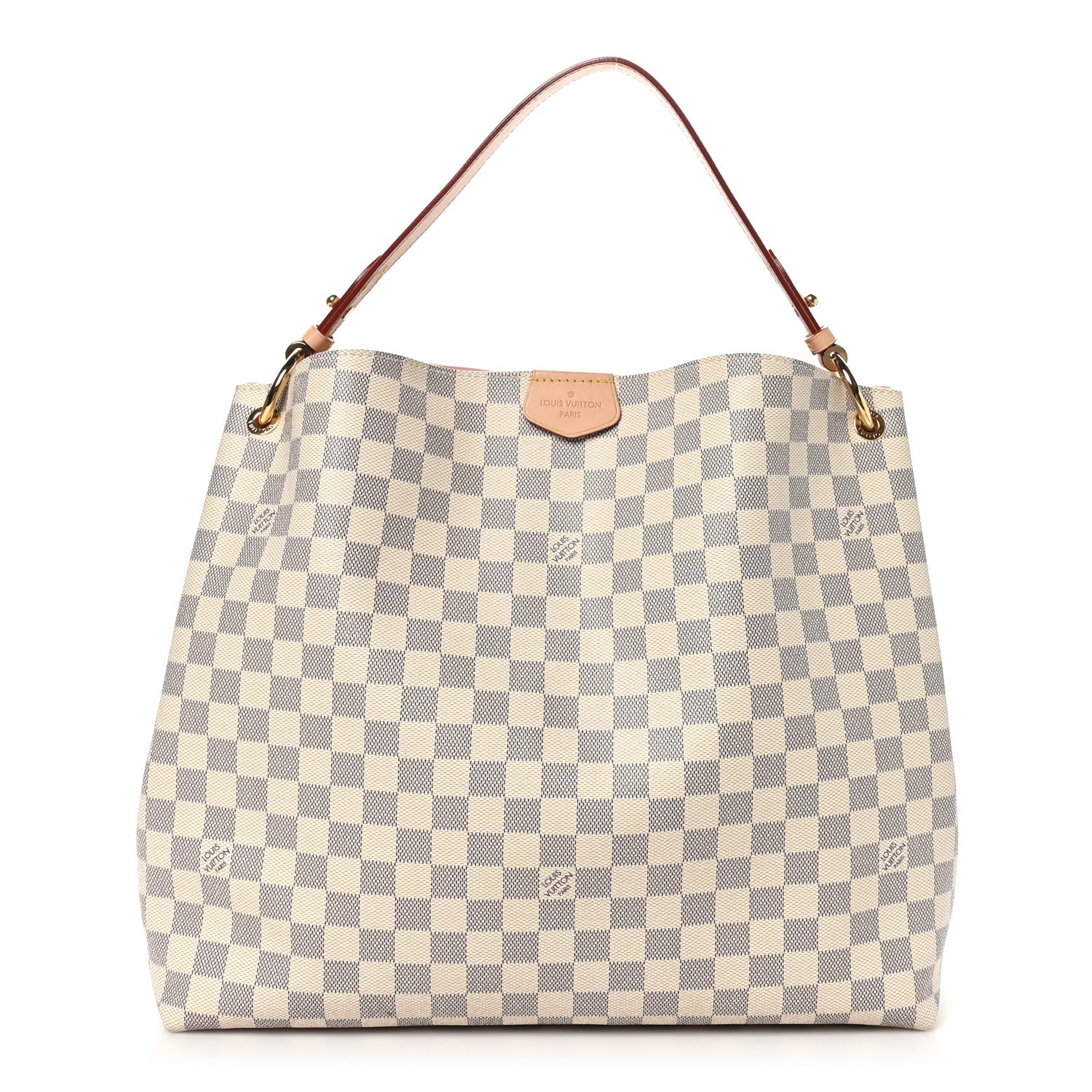 Louis Vuitton Damier Azur Graceful MM Rose Ballerine 1 of 9