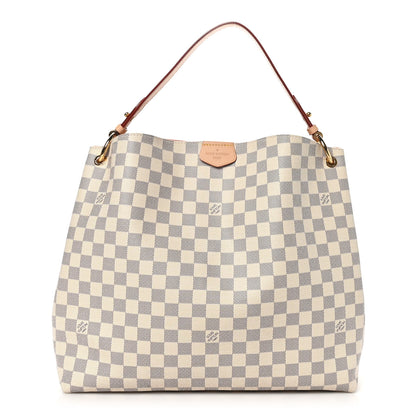 Louis Vuitton Damier Azur Graceful MM Rose Ballerine 1 of 9
