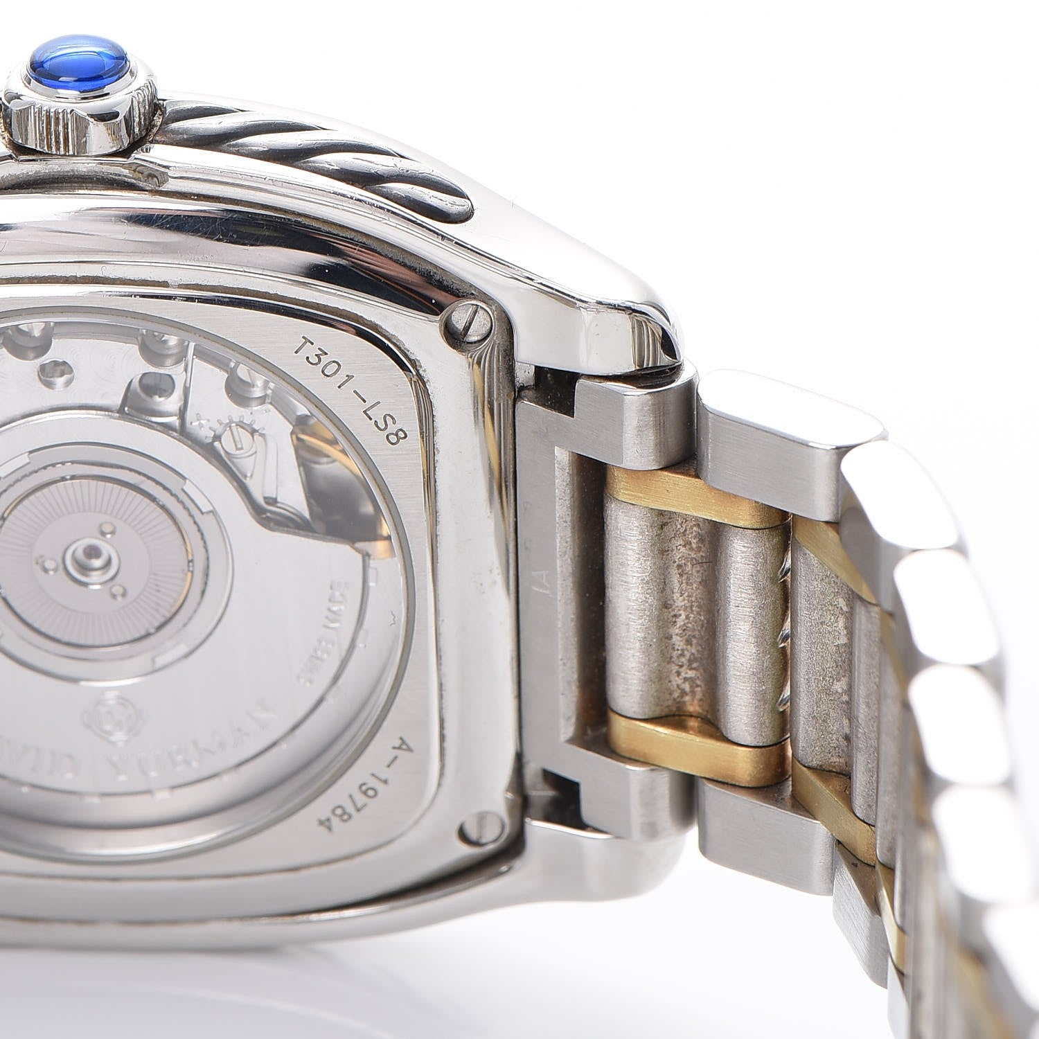 David Yurman Stainless Steel 18K Yellow Gold 35mm Thoroughbred Automatic Watch 10 of 11