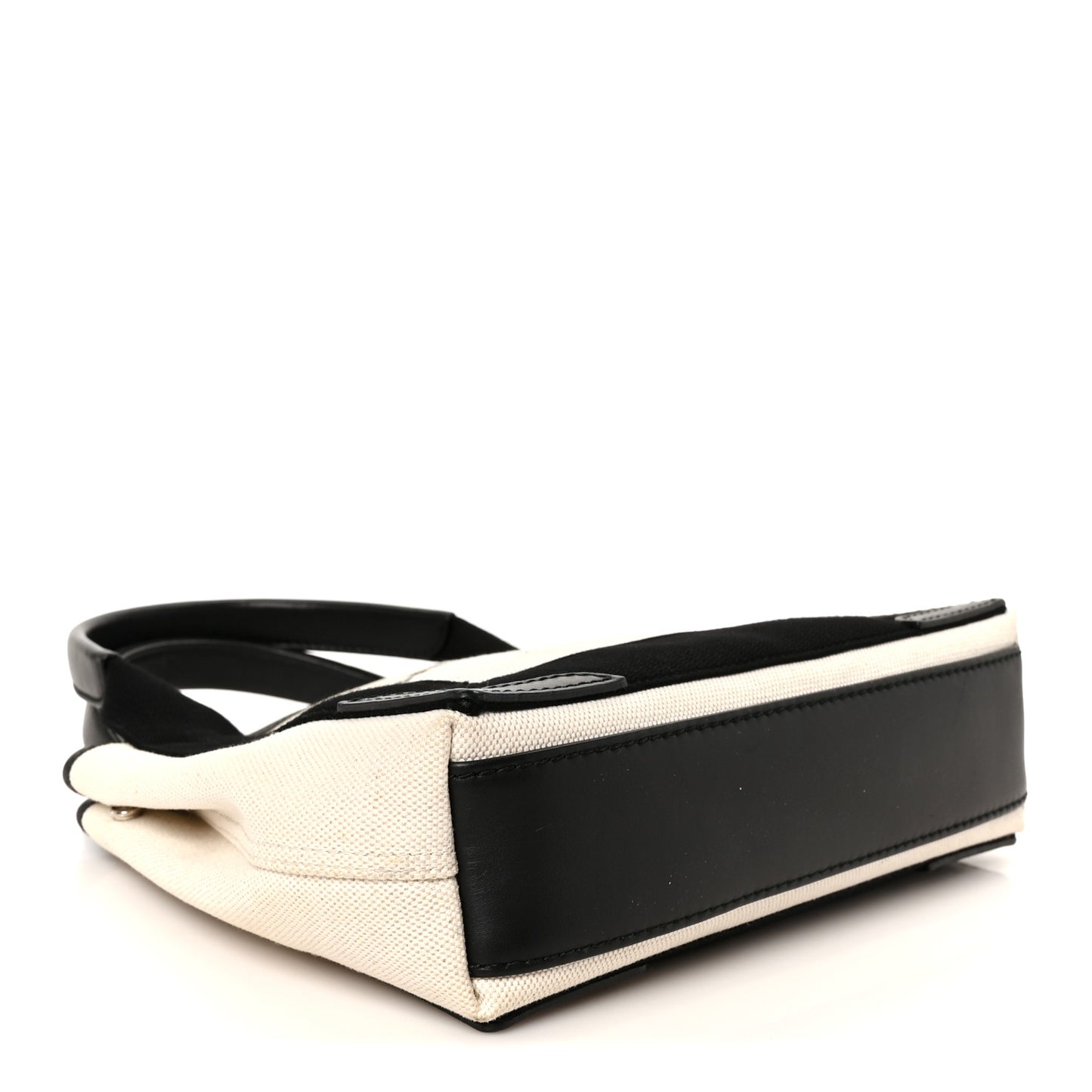 Cotton Canvas Calfskin Navy Cabas XS Natural Black