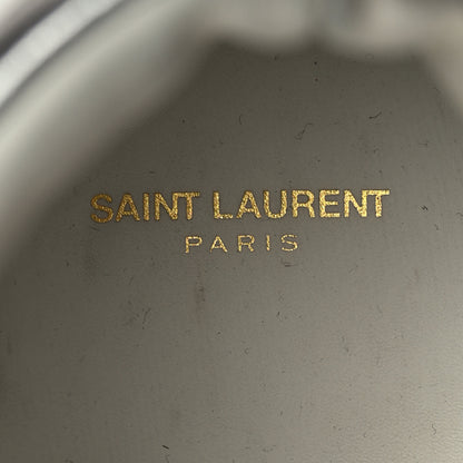 Saint Laurent Calfskin High Top Sneakers 44 White 8 of 10