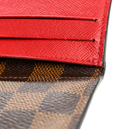 Louis Vuitton Damier Ebene Josephine Wallet Red 8 of 10