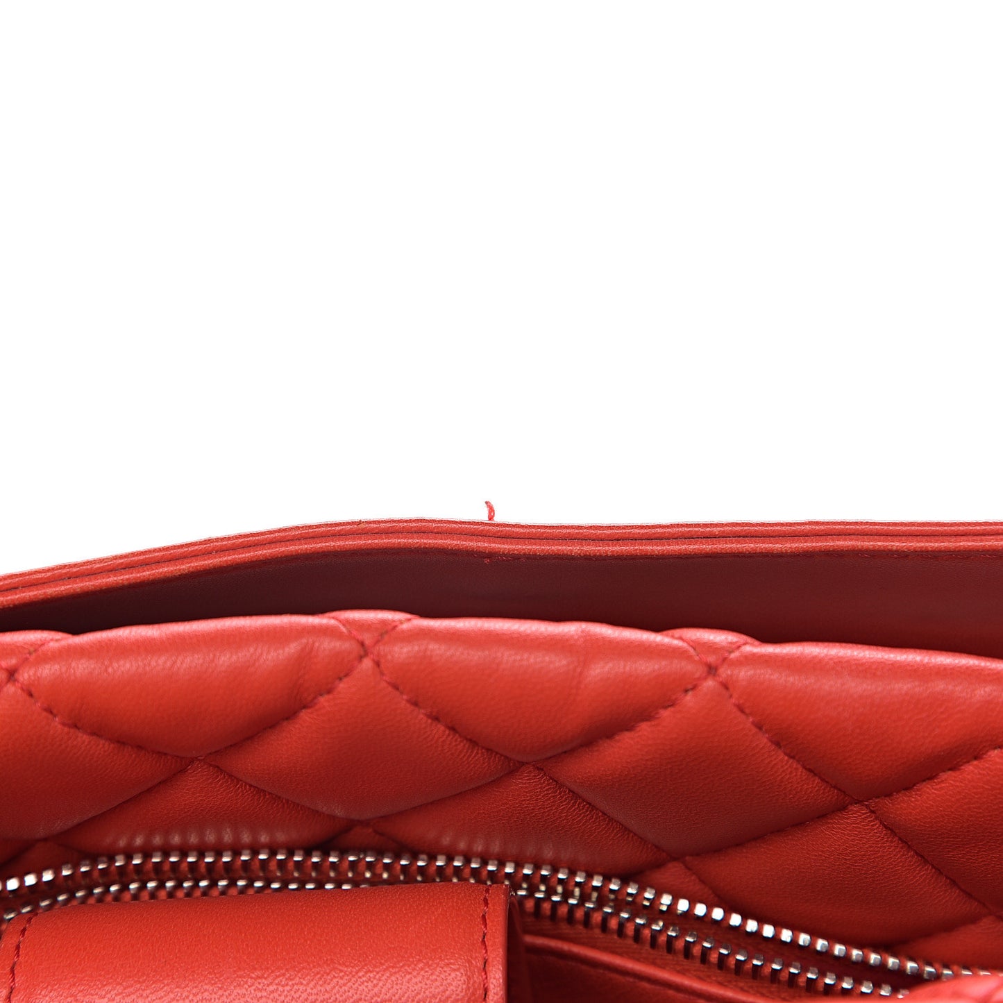 Lambskin Quilted Large 7 Tote Red