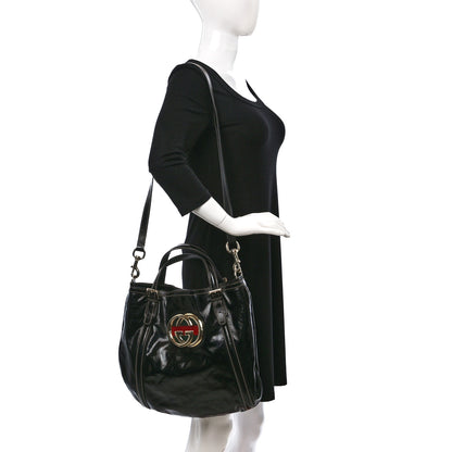 Gucci Dialux Medium Britt Tote Black 2 of 10