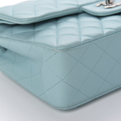 Chanel Lambskin Quilted Small Double Flap Light Blue 6 of 11
