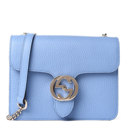 Gucci Dollar Calfskin Small Interlocking G Shoulder Bag Mineral Blue 1 of 5