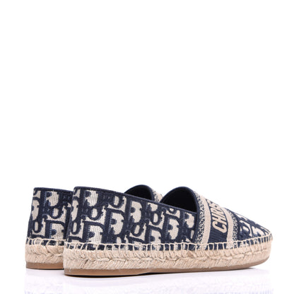 Christian Dior Oblique Embroidered Granville 15mm Espadrilles 37 Deep Blue 4 of 9