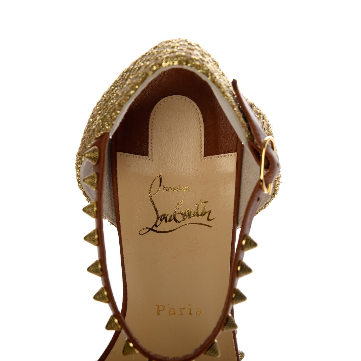 Christian Louboutin Calfskin Cordorella 110 Wedge Sandals 41 Version Cuoio 8 of 8
