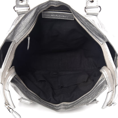 Balenciaga Metallic Agneau Giant 12 Silver Hardware City Gris Aluminum 6 of 14