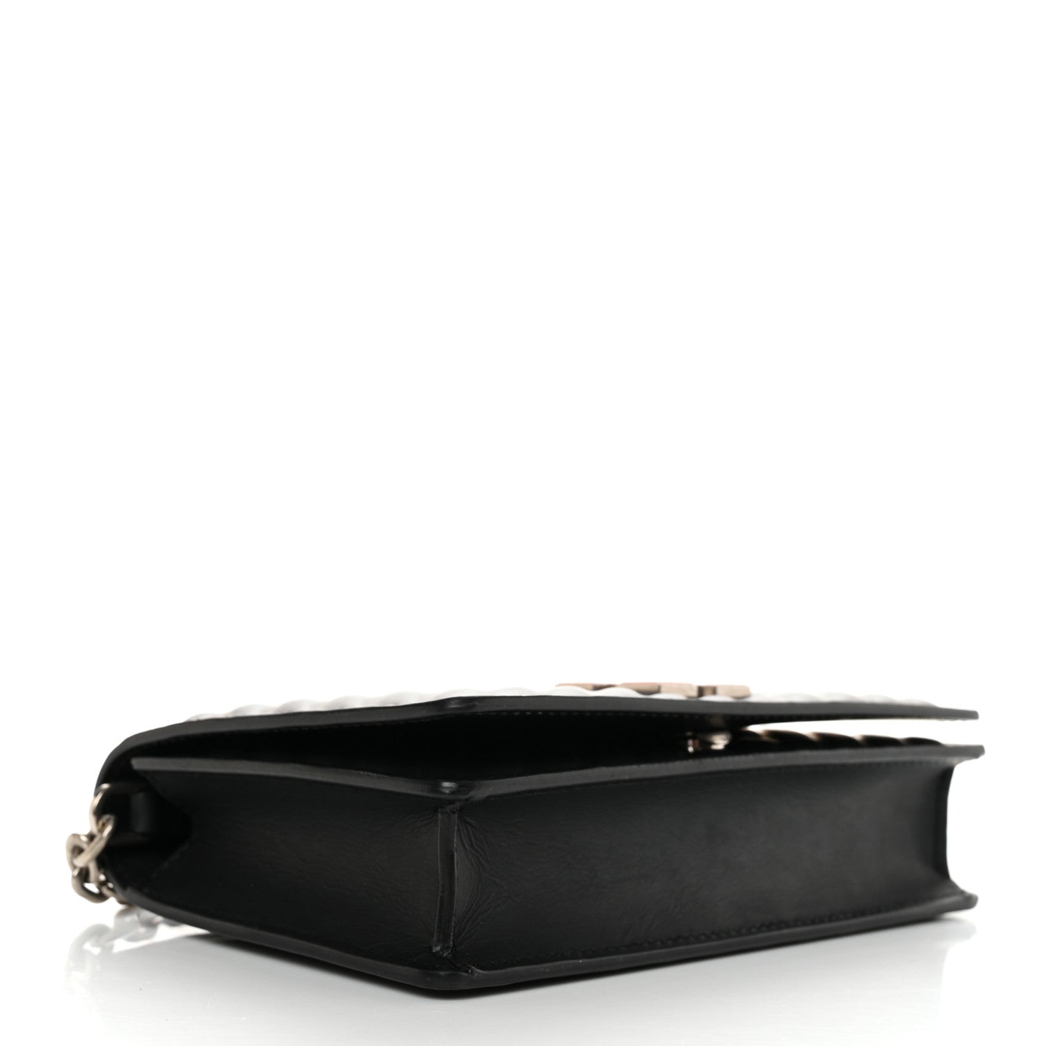 Off-White OFF WHITE Calfskin Diagonal Quilted Jitney 0.5 Crossbody Bag Black 4 of 11