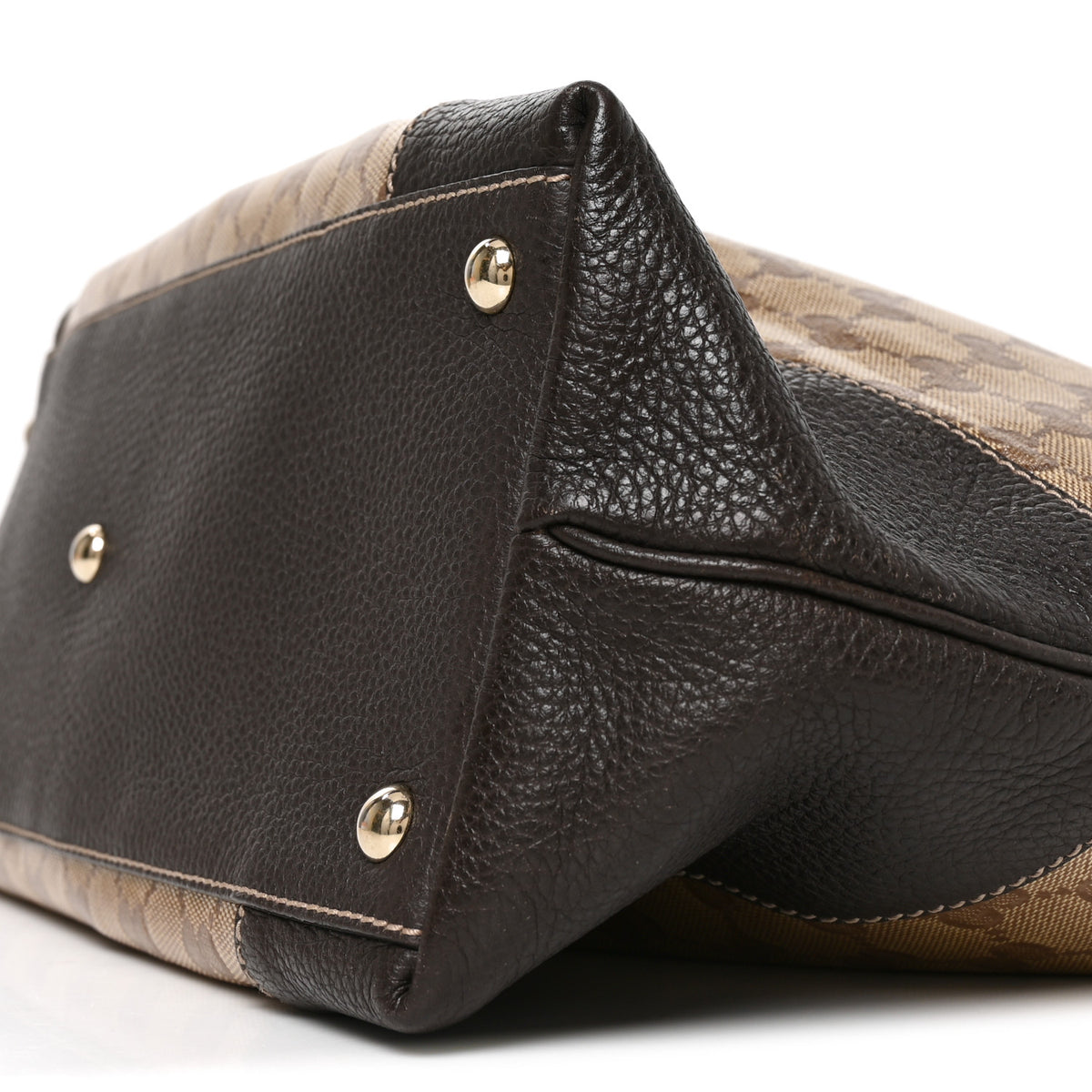 Crystal Monogram Shopping Tote Dark Brown