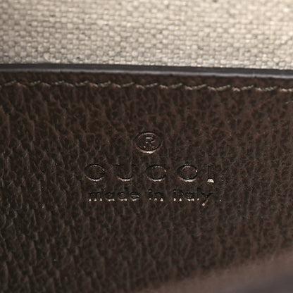 Gucci Monogram Jumbo GG Textured Dollar Calfskin Web Mini Horsebit 1955 Shoulder Bag Camel Ebony New Acero 6 of 8