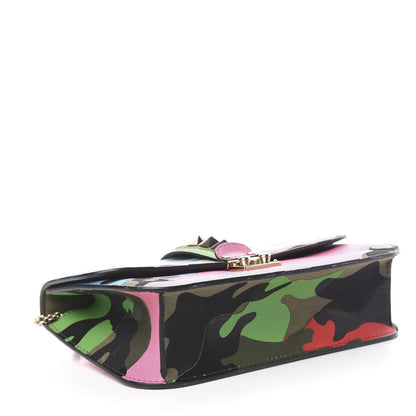 Valentino Garavani Nappa Canvas Camouflage Medium Glam Lock Rockstud Flap Multicolor 3 of 11