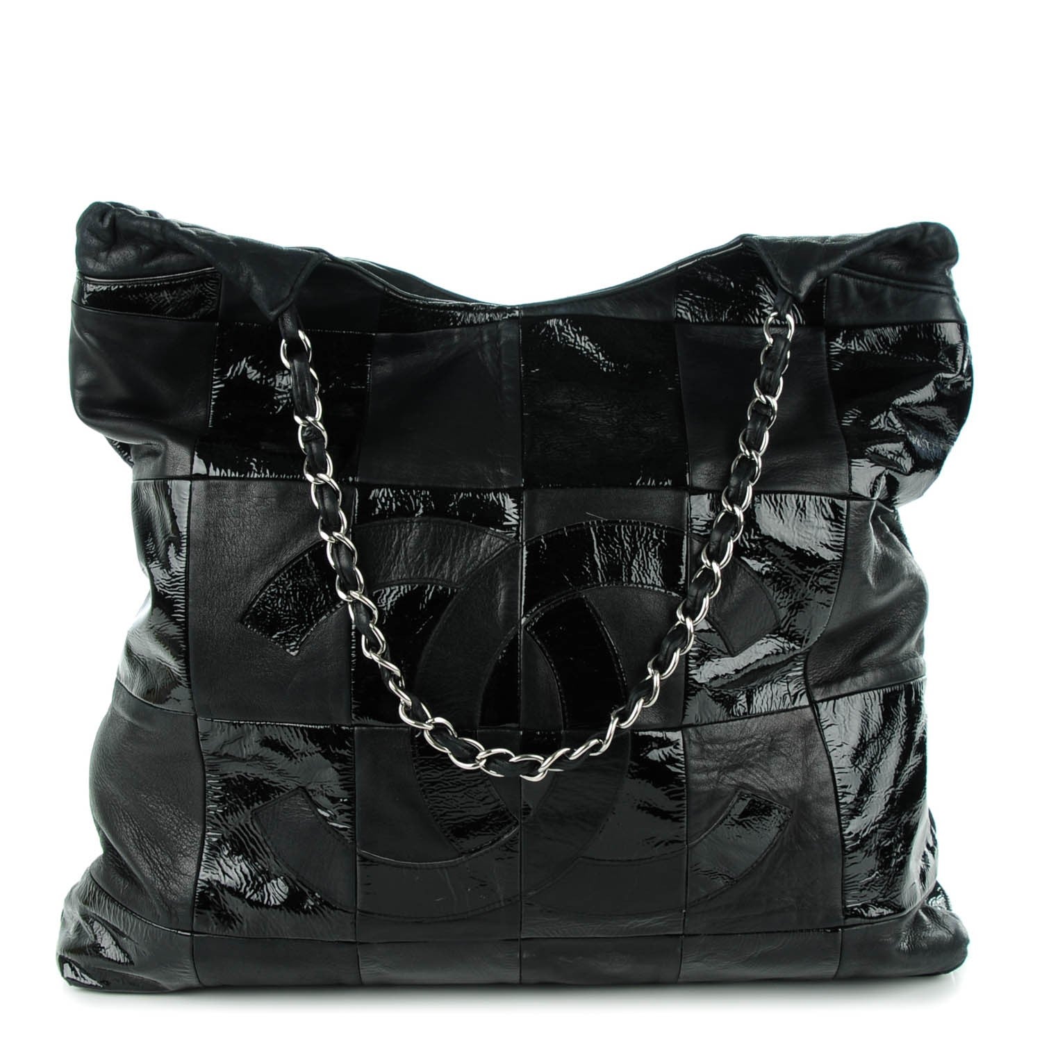 Chanel Patent Patchwork Brooklyn Tote Black 1 of 7