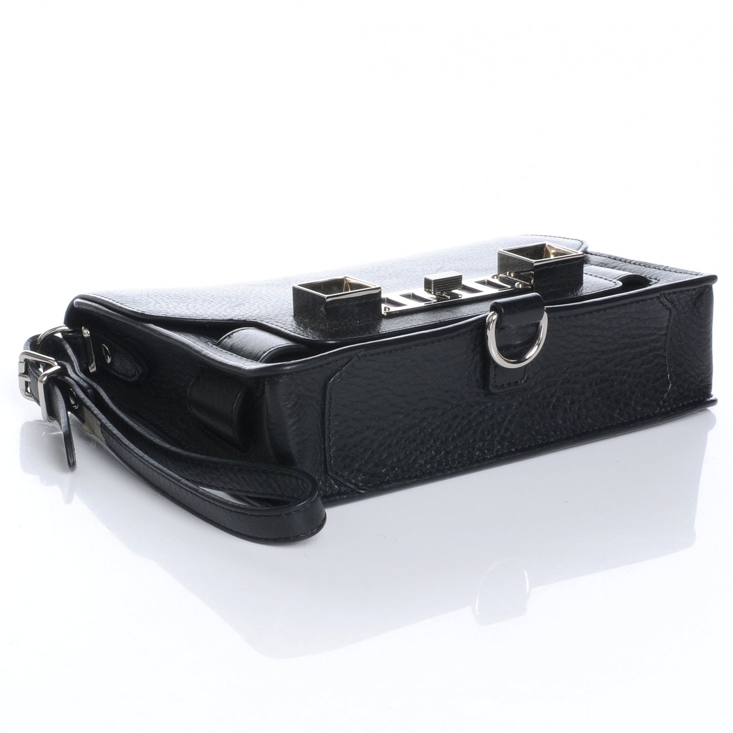 Proenza Schouler Textured Leather PS11 Wristlet Clutch Black 4 of 8