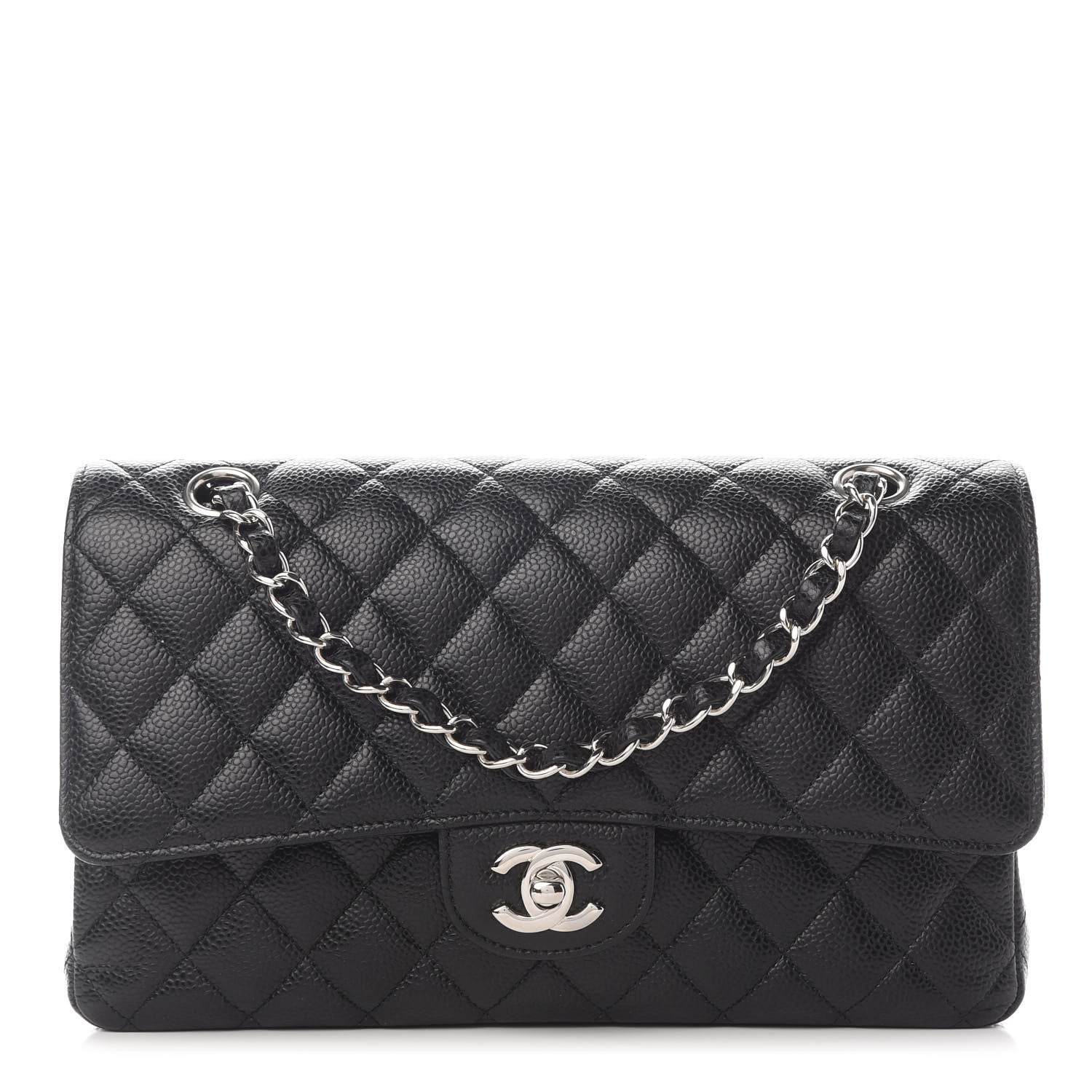 Chanel Caviar Quilted Medium Double Flap Black 1 of 9