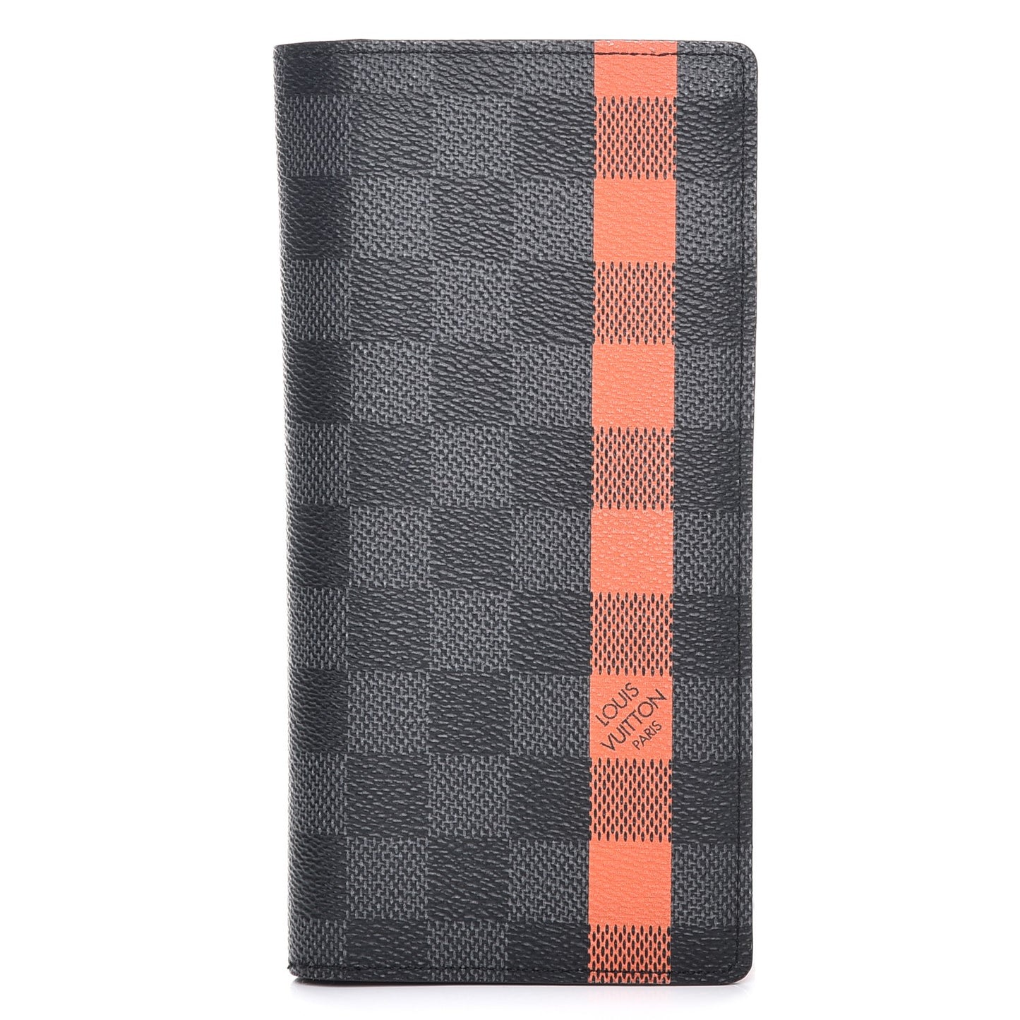 Damier Graphite Stripe Brazza Wallet Orange