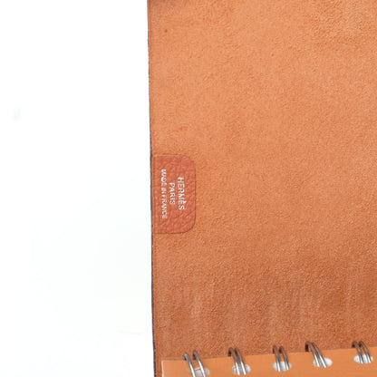 Hermes Togo Ulysse PM Notebook Cover Feu 7 of 9