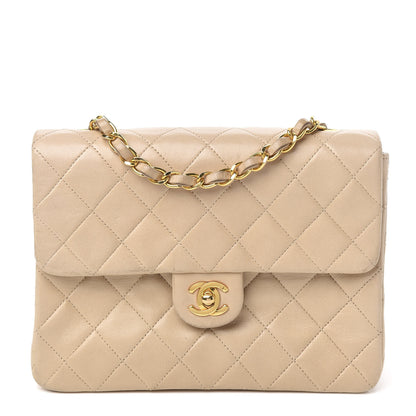 Chanel Lambskin Quilted Mini Square Flap Beige 1 of 12