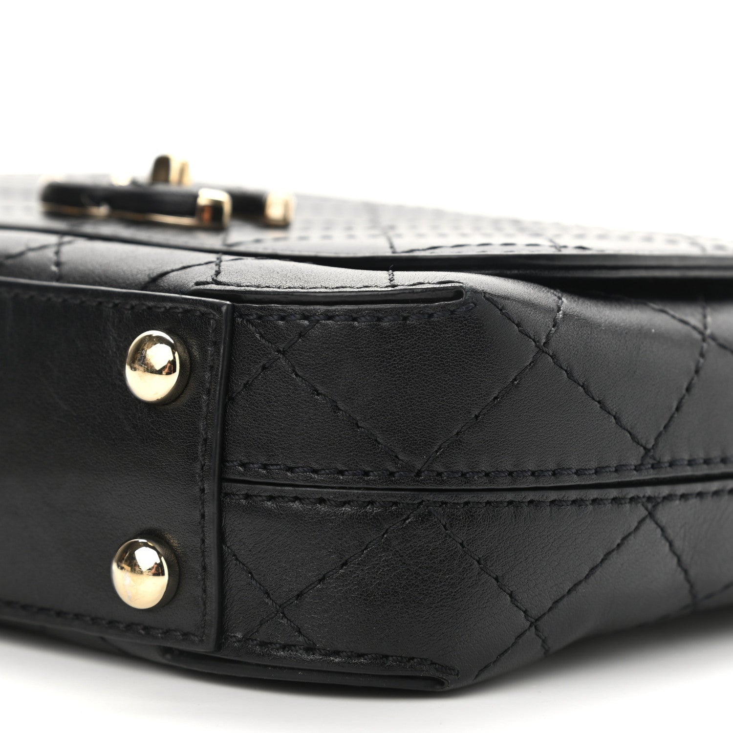 Chanel Calfskin Stitched Small Covered CC Flap Bag Black 10 of 11